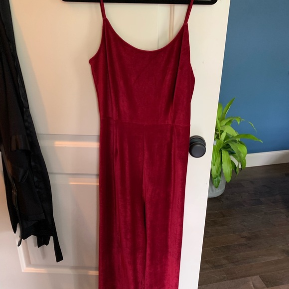 Red Velvet Jumpsuit - Picture 1 of 1